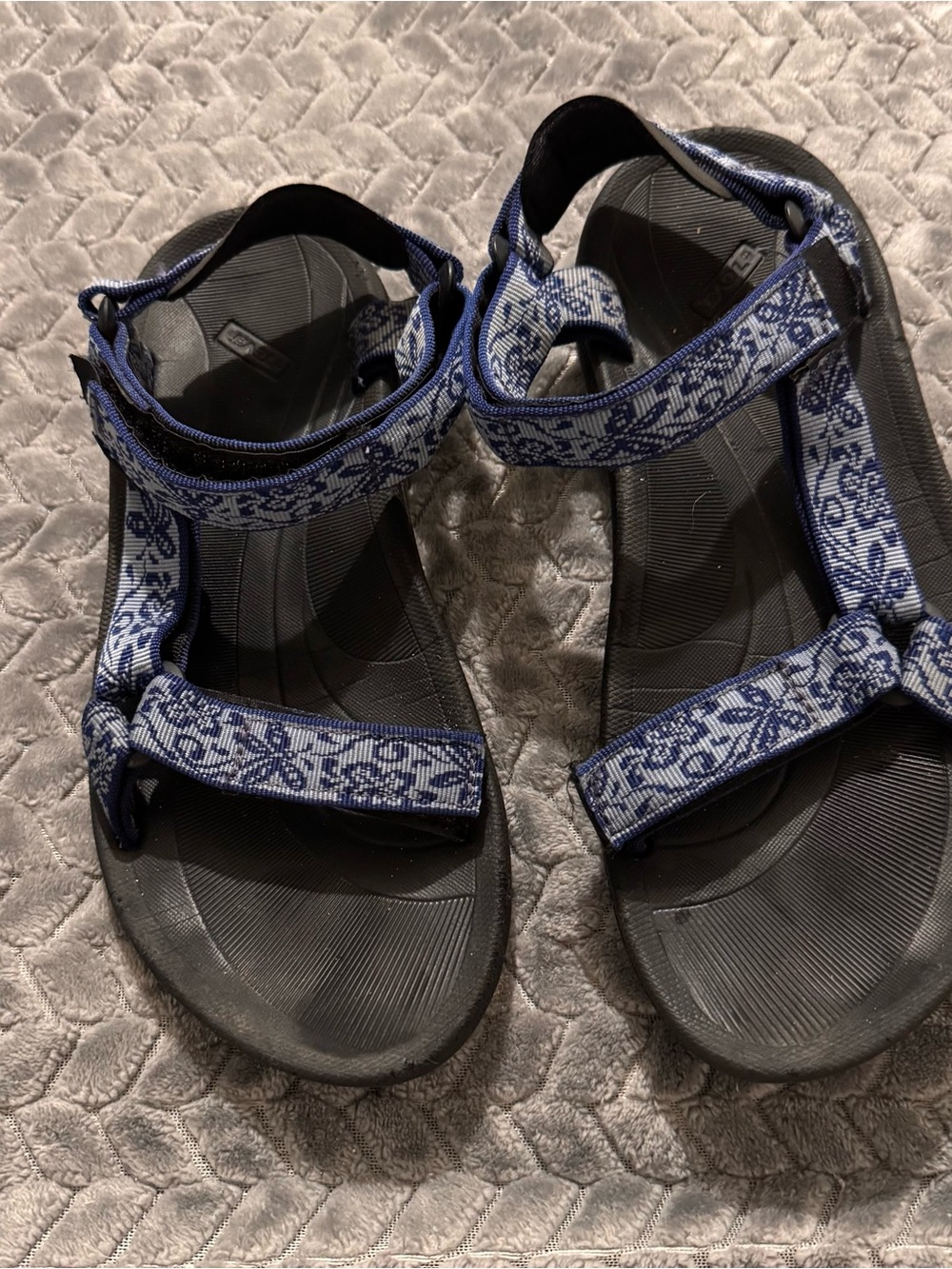 Women's Teva Navy Patterned Strap Sandals with Adjustable Straps